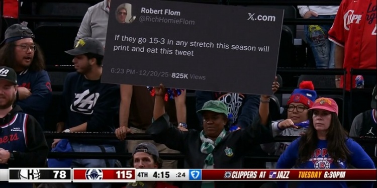 V体育网页版-👍有种！被快船&amp;哈登等众将点名的吃推特球迷 今日直播说到做到